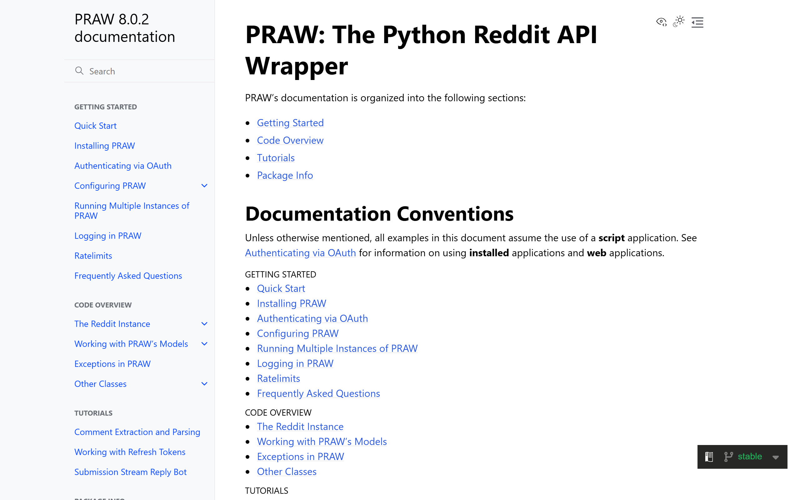 PRAW, the Python Reddit API Wrapper